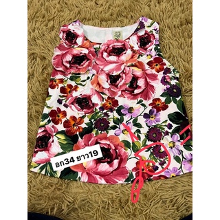 🌹Hot💥Floral เสื้อแขนกุด พร้อมดอกไม้ผ้าประดับ งานแบรนด สีสวย ลดราคา งานดีน่ารัก. .