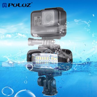 ราคาPULUZ GoPro Underwater Diving LED Lighting แฟลซไฟดำน้ำสำหรับกล้องโกโปร พร้อมแผ่นฟิลเตอร์ 3 สี
