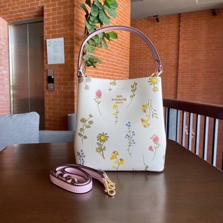 COACH C3598 SMALL TOWN BUCKET WITH SPACED WILDFLOWER PRINT