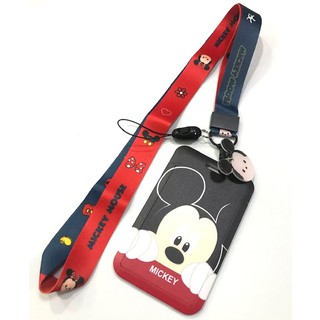 MICKEY  MOUSE   สายคล้องคอ สายคล้องบัตร ซองใส่บัตร ที่ใส่บัตร พร้อมสายคล้องคอ (2cm) ลาย   MICKEY  MOUSE B R  มิคกี้ PMYL