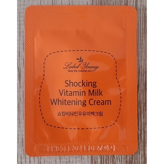 ครีมหน้าสด Label Young Vitamin milk whitening cream พร้อมส่ง