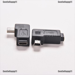 Ghth11 อะแดปเตอร์ USB Micro 5Pin Female to Mini 5Pin Male 90 องศา