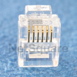 หัวโทรศัพท์ 6P6C RJ11 6pin Modular jack for telephone