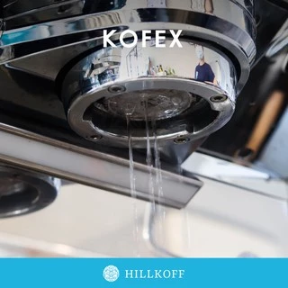 Hillkoff : ผงทำความสะอาดเครื่องชงกาแฟ Kofex Acitivated ผงล้างหัวชง 150 g ผงทำความสะอาดสแตนเลส