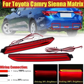 2PCS LED ด้านหลังกันชน Reflector ไฟเบรคสำหรับ Toyota Camry Matrix Lexus