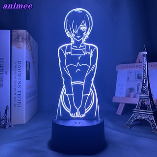 โคมไฟกลางคืน Led รูปอนิเมะ Tokyo Ghoul Touka Kirishima 3d สําหรับตกแต่งห้องนอน