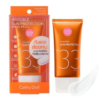 Cathy doll เคที่ดอลล์ อินวิซิเบิ้ล ซันโพรเทคชั่น เอสพีเอฟ33 พีเอ+++ 60ml.