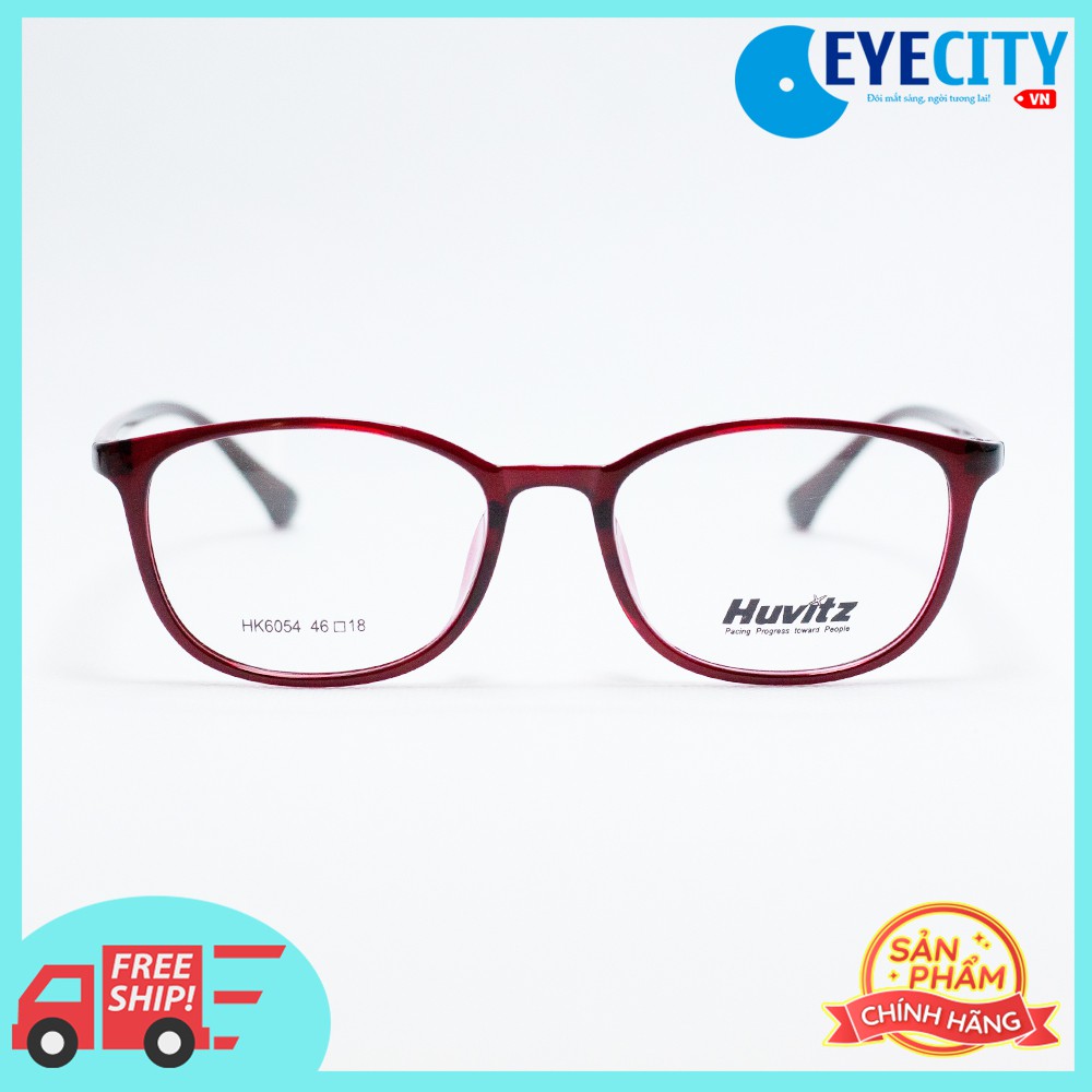 กรอบแว่นตาแฟชั่นเกาหลี HUVITZ พลาสติก HK6054 สีม่วง (พลัมสุก) - C7