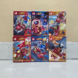 เลโก้จีน  LB 394 ชุด SuperHeroes 6in1  รวมเป็นหุ่น ironman ได้