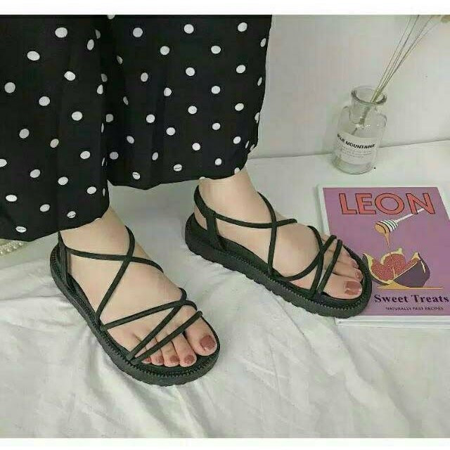 รองเท้าแตะเยลลี่ผู้หญิง Gladiator Strap YM-1990, Bekro, England, Laluna New / ล่าสุด 2021