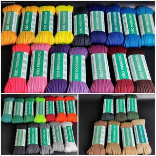 【สินค้าพร้อมส่ง】เชือกพาราคอร์ด Paracord 550 คุณภาพดี ขนาด4มิล ยาว31เมตรหรือ100ฟุต