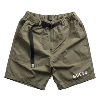 ใหม่ Guess กางเกงขาสั้นลําลอง ทรงหลวม สไตล์เรียบง่าย เหมาะกับเดินชายหาด สําหรับผู้ชาย