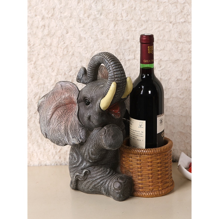 Wine Rack Cabinet Of Beautiful Animal Creative Resin Pork Decoration ...