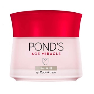 PONDS Age Miracle Firm &amp; Lift Day Cream SPF30PA++ 50g. พอนด์ส เอจ มิราเคิล เฟิร์มแอนด์ลิฟท์ ครีมยกกระชับผิว