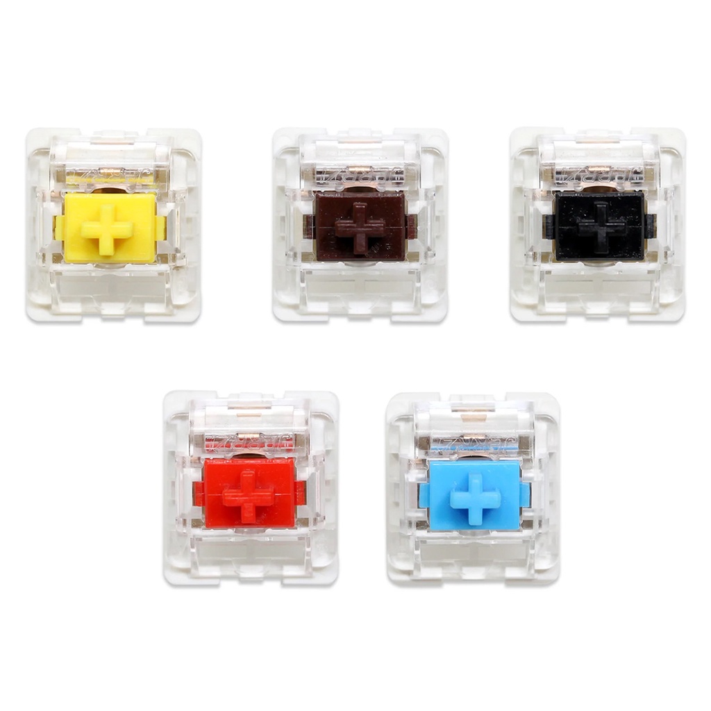 JERRZI SWITCH 3PIN SMD RGB MX STEM SWITCH สําหรับคีย์บอร์ดแบบกลไกสีน้ําตาลสีเหลืองสีแดงสีดําสีฟ้า
