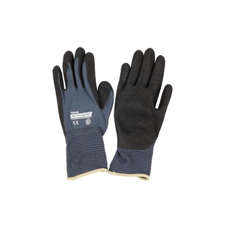 ถุงมือถักเคลือบ 518 L สีดำ TOWA ถุงมือยาง Coated knitted gloves 518 L black TOWA