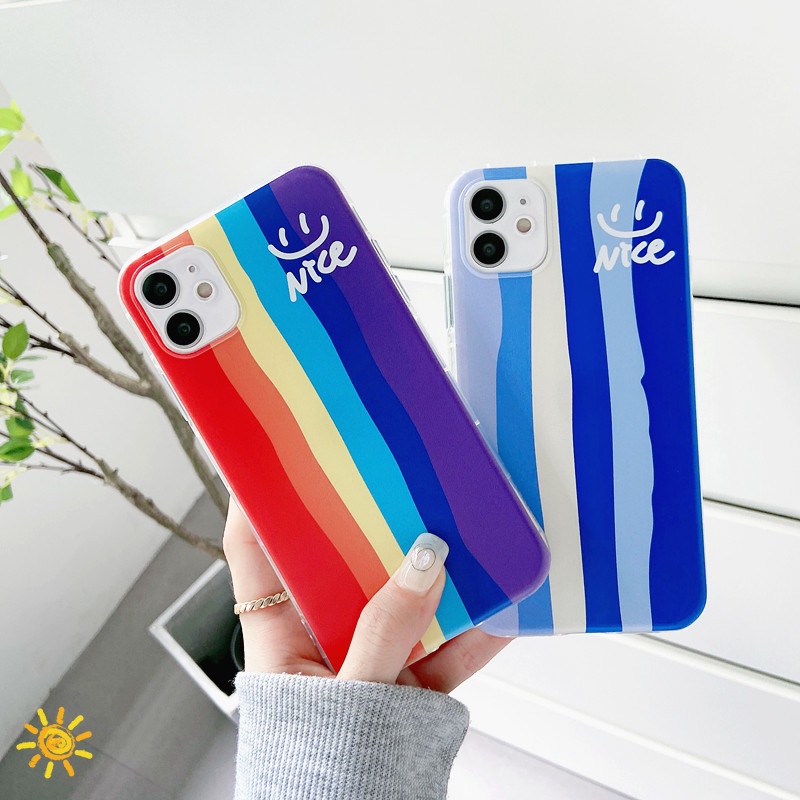 Oppo Reno 10X Zoom 2 Z 2Z 2F 4 Pro 4SE A37 A39 A57 A59 F1S A71 A77 A73 A79 A75S F5 A83 A1 A3 R9 R11 R11S R17 R15 Pro Case Cute Rainbow colourful Printing Phone Casing Silicone Soft Shockproof Protective Cover