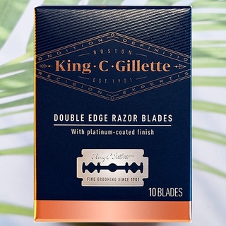 ยิลเลตต์ ใบมีดโกน 2 คม Double Edge Razor Blades 10 Blades (King C Gillette®)