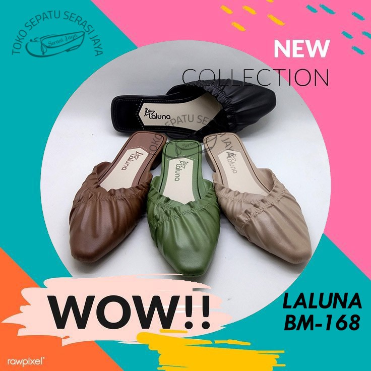 LALUNA รองเท้าแตะย่น 168 UK 36-40