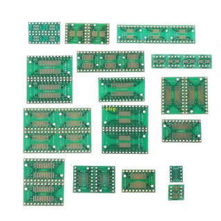 Btsg ชุดบอร์ดอะแดปเตอร์แปลง PCB 8 10 14 16 20 24 28 SMT เป็น DIP 35 ชิ้น