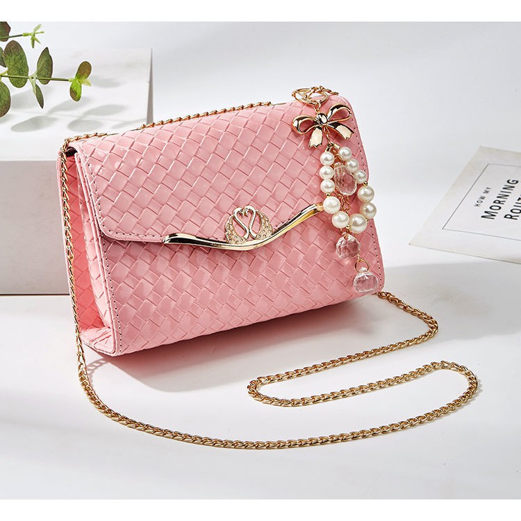 GANTUNGAN PX 323 Pearl Hanging Jelly Party Bag - กระเป๋าผู้หญิง - กระเป๋าปาร์ตี้สวยหรู