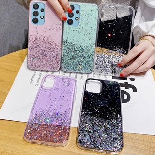 เคสโทรศัพท์มือถือ ซิลิโคนนิ่ม กันกระแทก แต่งกลิตเตอร์ หรูหรา สําหรับ Samsung Galaxy A12 A52 A72 A31 A21S A02S 4G 5G A11 A51 A71 M11 M31