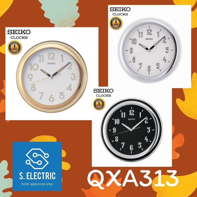 🔥พร้อมส่ง🔥 นาฬิกาแขวนผนัง (ไซโก) SEIKO ตัวเลขและเข็มเรืองแสง Lumibrite ในที่มืด รุ่น QXA313