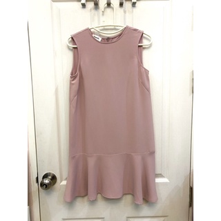 Used Dress Pomelo Size XS สีชมพู กระโปรงระบาย ซิปด้านหลัง