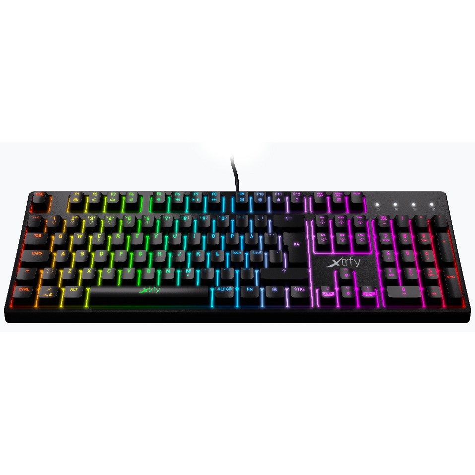 KEYBOARD (คีย์บอร์ด) XTRFY K4  RGB BLACK (KAILH RED RGB SWITCH) (RGB LED) (EN/TH) สินค้าประกัน 1 ปี