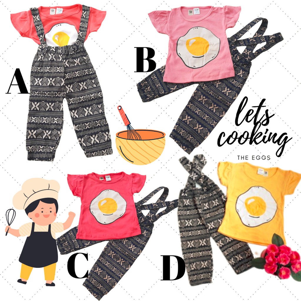 Baby Girl Kids Fashion / Trend Overall Set H007 Nezumi GK