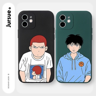 JURSUE เคสไอโฟน เคสซิลิโคนนุ่มขอบเหลี่ยมกันกระแทกการ์ตูนอนิเ…