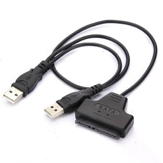 USB 2.0 to SATA 7+15 Pin 22 For 2.5" HDD Hard Disk Drive With USB Power Cable