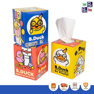 B.DUCK กระดาษเช็ดหน้า แบบกล่อง ขนาด 120แผ่น/กล่อง กระดาษชำระ กระดาษทิชชู่พกพา ส่งของทุกวัน