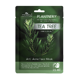 Plantnery Tea Tree Probiotic Intense Face Mask 25 ml แผ่นมาส์กที ทรี เข้มข้นพิเศษ สูตรดูแลปัญหาสิว ลดสิวอุดตัน สิวอักเสบ ควบคุมความมัน กระชับรูขุมขน