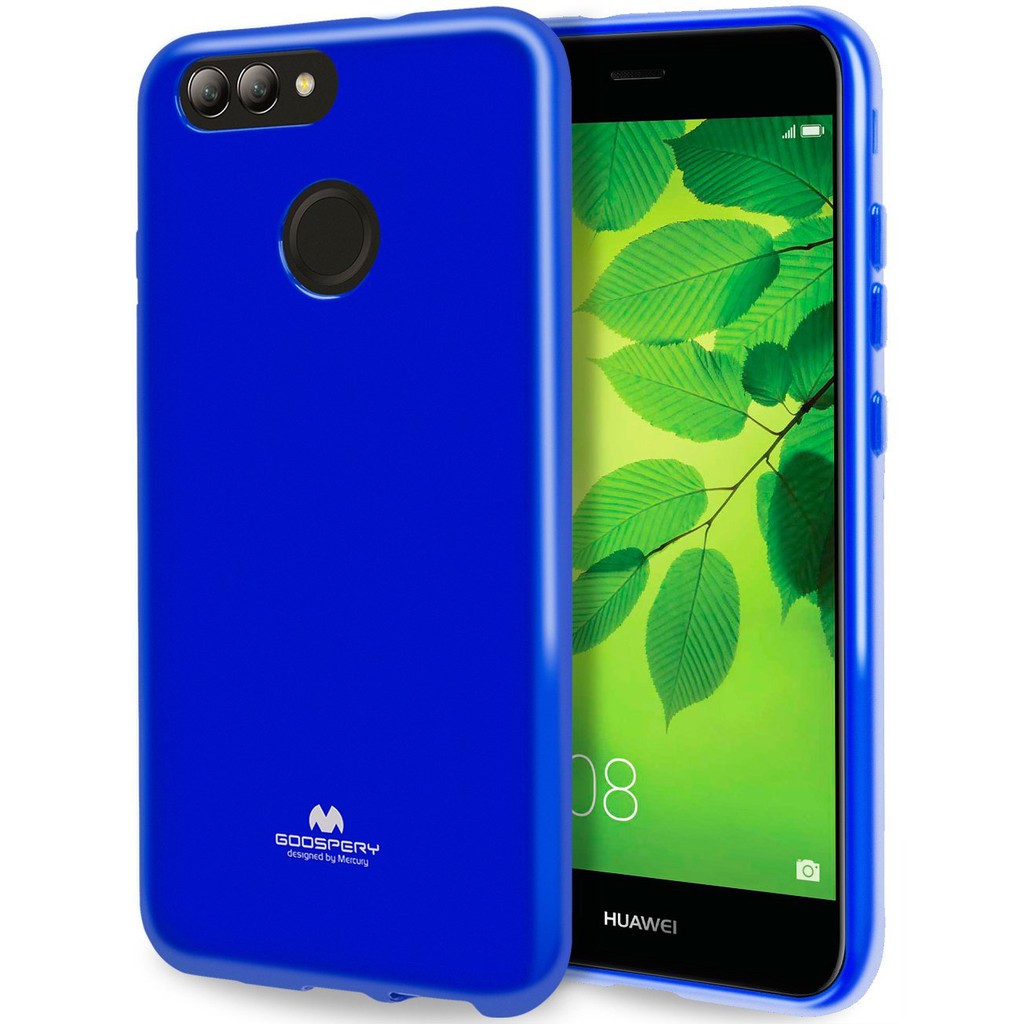 เคส Huawei Y9 2018 รุ่น Mercury Goospery Pearl Jelly สีน้ำเงิน (เคส TPU แบบนิ่ม )