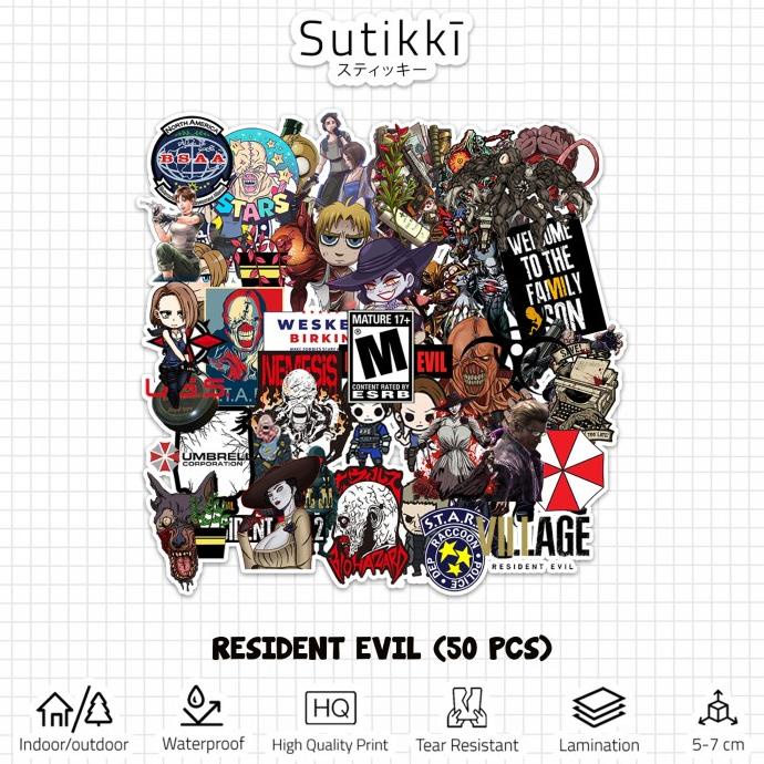สติ๊กเกอร์แพ็ค Resident Evil Village 3 2 Nemesis สติ๊กเกอร์แล็ปท็อปไวนิล sukik90