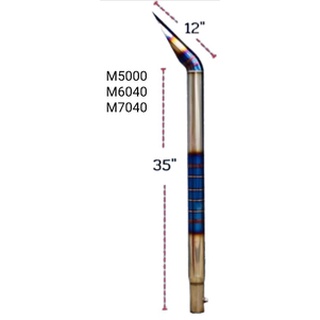 ท่อรถไถซิ่ง ท่อไอเสีย สแตนเลส 304 รถไถคูโบต้า M5000-M6040​-M7040​