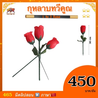 (มีคลิปสอน จีน) อุปกรณ์มายากล กุหลาบทวีคูณ(1 to 2-3 Rose)