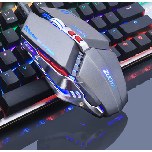 เมาส์สำหรับเล่นเกมแบบมีสาย เสียงเบา เกมมิ่งเมาส์ Silent mute computer notebook wired gaming mouse