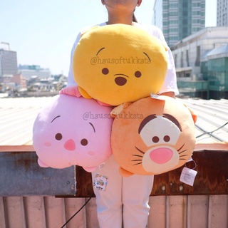 หมอนอิง หน้า Pooh พู &amp; Piglet พิกเล็ต &amp; Tigger ทิกเกอร์ Tsum Tsum ซูมซูม นุ่มนิ่ม 12นิ้ว พูห์ หมีพู หมีพูห์ ซูม ซูม