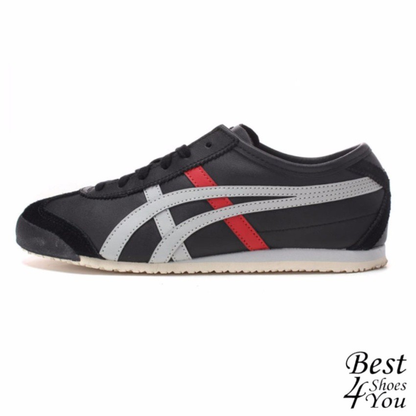 Onitsuka Tiger Mexico 66 รุ่นยอดนิยม D4J2L-9011 (Black/White/Red)