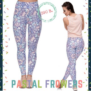 เลกกิ้ง ลายpastel flowers