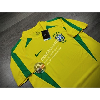 [Retro] - เสื้อฟุตบอล ย้อนยุค Brazil Home บราซิล เหย้า ชุดแชมป์บอลโลกปี 2002