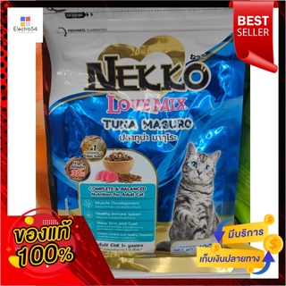 เน็กโกะเลิฟมิกซ์อาหารแมวรสทูน่าและมากุโระ 400กรัมNekko Love Mix Tuna and Maguro Flavor Cat Food 400g.