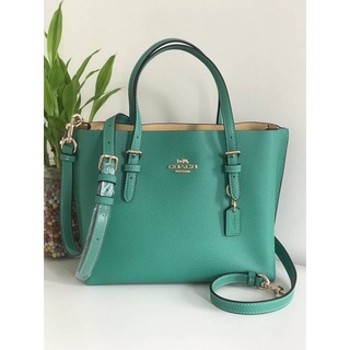 👑ผ่อน0%~แท้100%👑 กระเป๋าสะพาย สีเขียว Coach MOLLIE TOTE 25 C4084