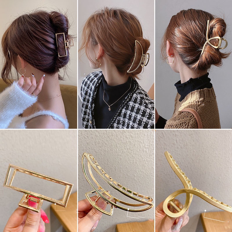 [จัดส่งในกทม]กิ๊บติดผมโลหะสีทองแฟชั่นเกาหลี กิ๊บหนีบผมเกาหลี กิ๊ฟติดผม สำหรับผู้หญิง - รูปที่ 6
