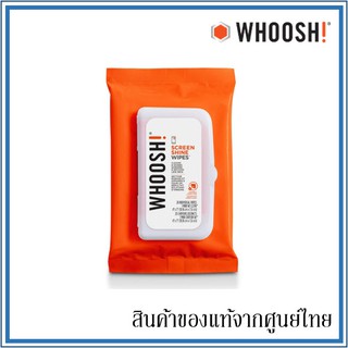 Whoosh Screen Shine Wipes 20 แผ่น ผ้าเปียกทำความสะอาด มือถือ แท็บเล็ต มาพร้อมผ้าไมโครไฟเบอร์