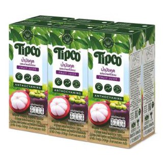 ทิปโก้ น้ำมังคุด ผสมน้ำผลไม้รวม100% ขนาด 200ml ยกแพ็ค 6กล่อง TIPCO MANGOSTEEN JUICE