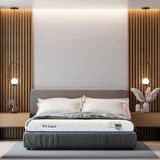 SB Design Square Sleep Latex ที่นอน รุ่น Primo (Bonnell + Bonded Latex) ขนาด 6 ฟุต แถมฟรี หมอนหนุน Hybrid 2 ใบ (183x198x