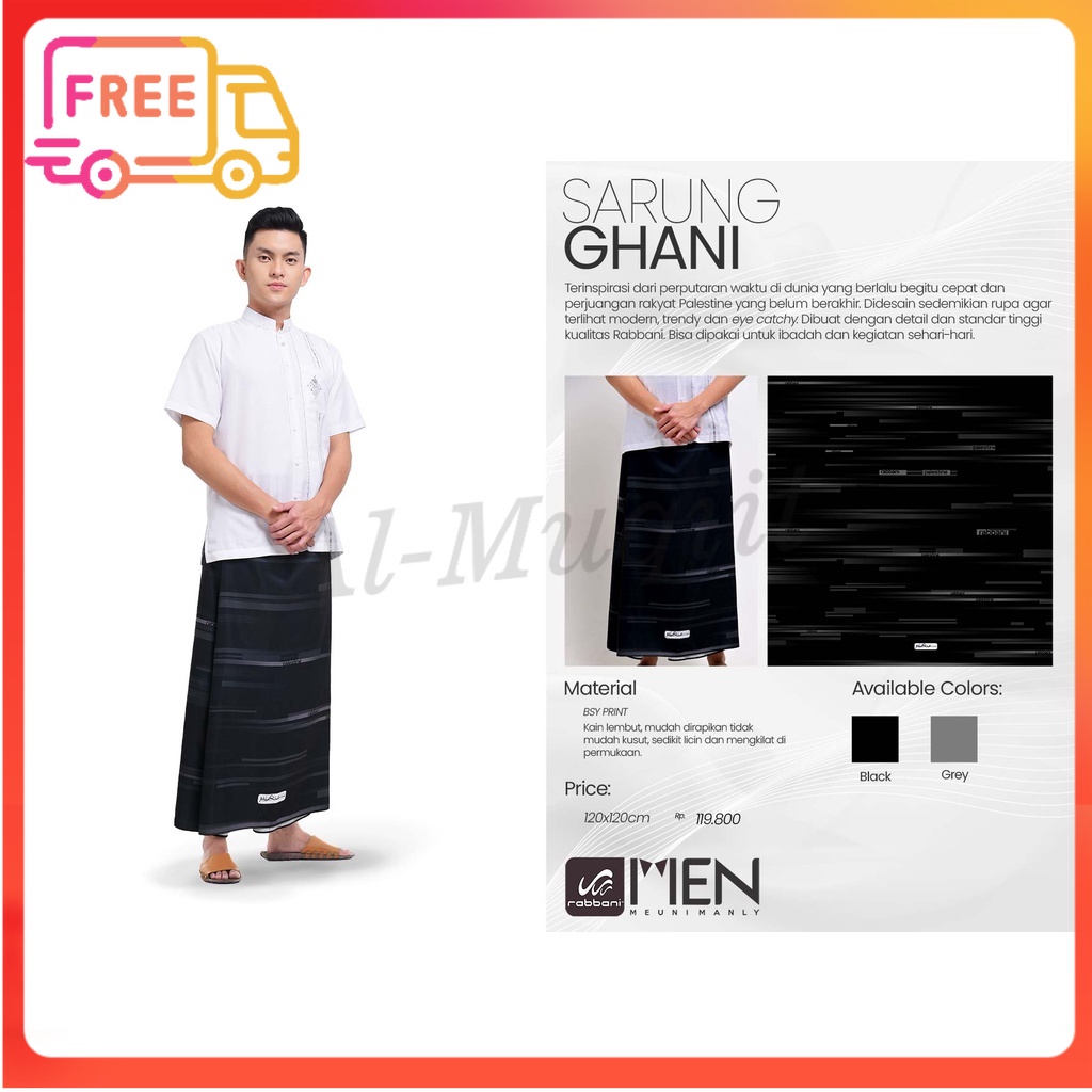 Palestine GHANI RABBANI SARONG ORI Al-Muqiit.Shop